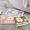 High Quality Bathroom Rug Mat Cute Daisy Bath Mat White and Yellow Flower Decor Rugs Non Slip Floor Carpet Microfiber Bathmats