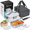 1.8L Electric Lunch Box Water Free Heating Bento Box Portable Rice Cooker Thermostatic Heating Food Warmer For Car Truck Office