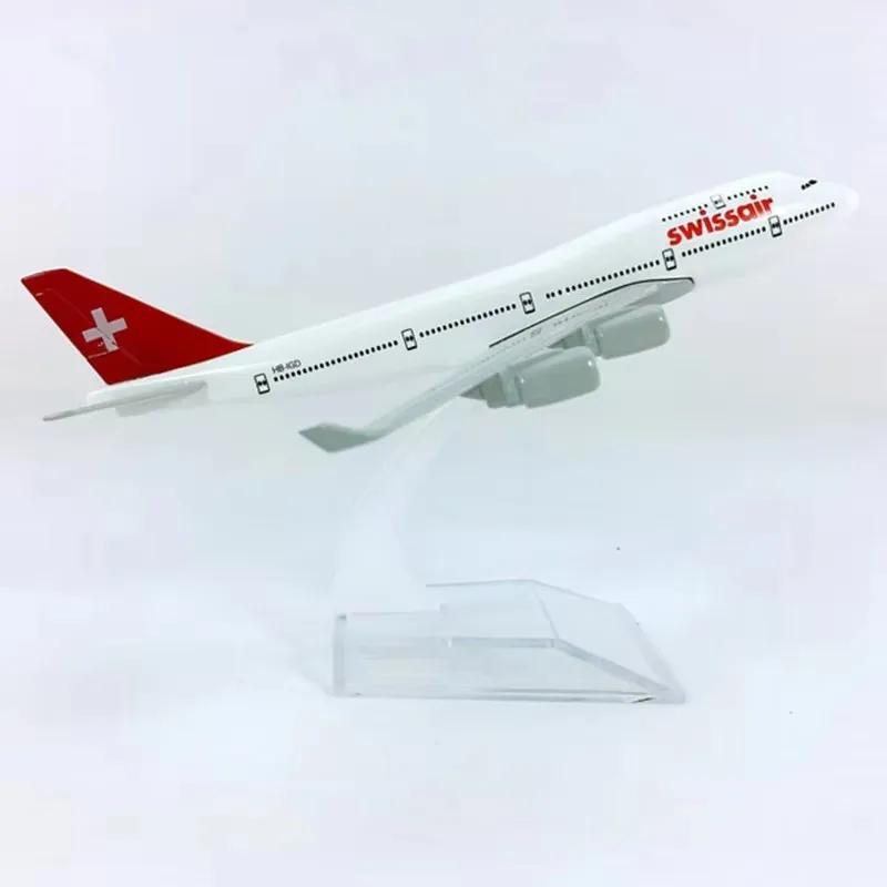 Miniature Plane Model 747 B747 Series 1/400 Scale Airlines Aircraft Model 16cm Alloy Airplane Building Kits Gift Home Office