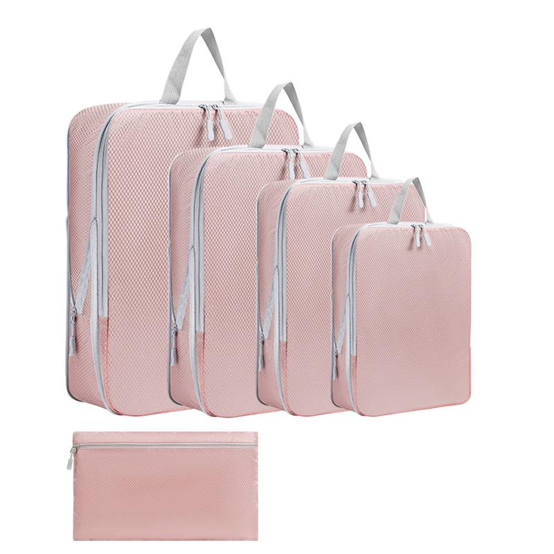 Czteroczęściowy zestaw kompresyjny podróżny: Worki próżniowe na ubrania, buty i skarpetki - Wodoodporne rozwiązanie do przechowywania