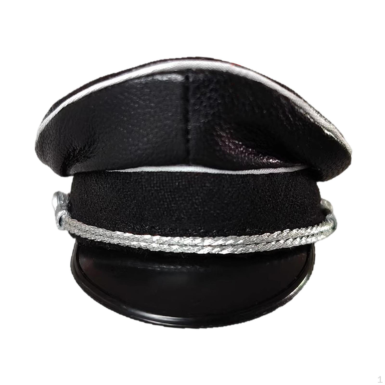 

1/6 Scale Hat with Brim Mini Retro Casual Headgear Chauffeur for 12 Figures Body Doll