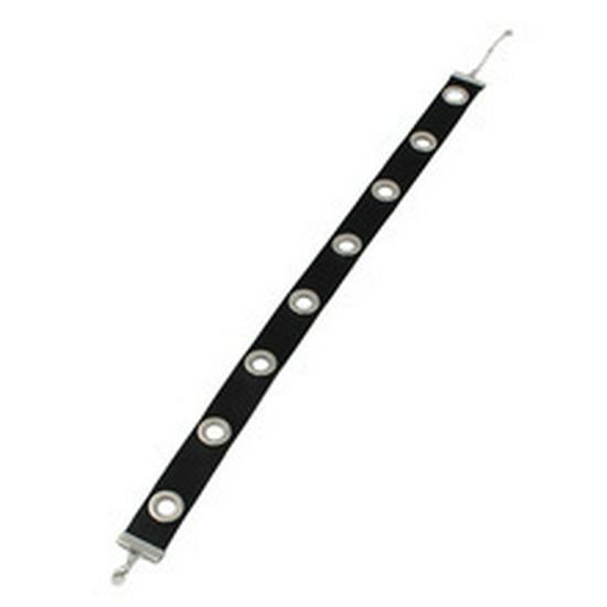 Punk Style Breathable PU Leather Choker Necklace with Hollow Design.