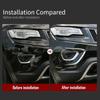 2x Chrome Front Fog Light Lamp Decor Cover Trim for Jeep Grand Cherokee 2014-16