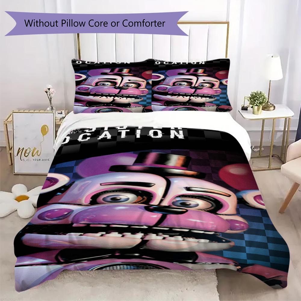 Five Nights at Freddy's Pattern Bedding,Quilt Set Quilt Cover Pillowcase Home Birthday Gift (1*duvet cover+2*pillowcase,without core)ZSJT0917011