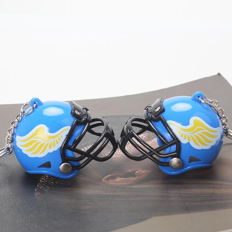 Portachiavi Calcio Il Caldo Giocatore di Rugby Casco Ciondolo Per Borsa Portachiavi Regalo per Fan Portachiavi