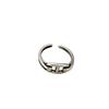 Retro Geometric Pig Nose Ring: Stylish Open Luxury, Korean Fashion Finger Ring for Women