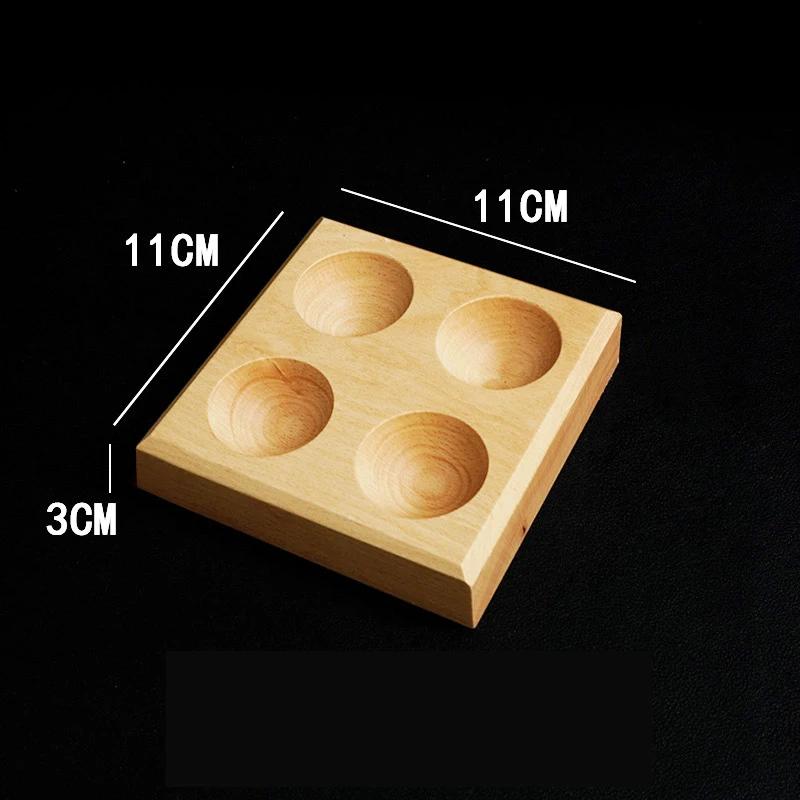 HeMu Solid wood four-grid egg holder simple six-grid creative handmade decoration refrigerator breakfast egg storage box 5630₽