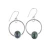 Natural Moss Agate Gemstone 925 Sterling Silver Handmade Jewelry Earrings 1.37" EE-67-38