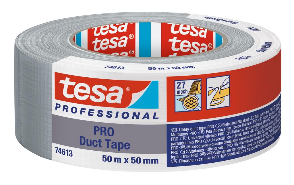 Tesa Duct Tape Taśma Naprawcza Srebrna Wodoodporna Materiałowa 50M X 50Mm