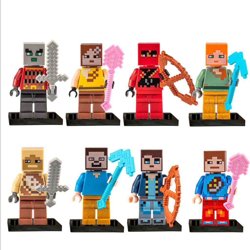 Building Block World Doll With Base Weapon Children'S Toy