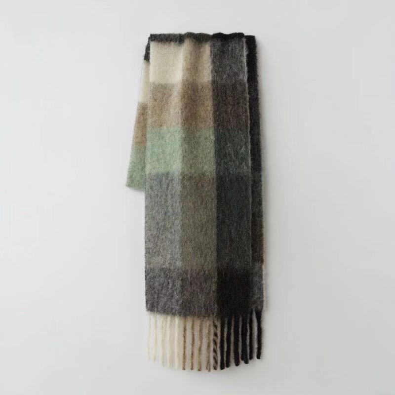 Sciarpa Invernale a Quadri in Cashmere Sciarpa alla Moda Sciarpe a Quadri Colorate Scaldano il Collo degli Studenti e Più Spessa Sciarpa Inverno Donna