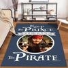 Keep The Prince I'll Take The Pirate Carpet - Blue Background Pirate Theme Design Suitable for use as an anti-slip1 for1room and bedroom sofas