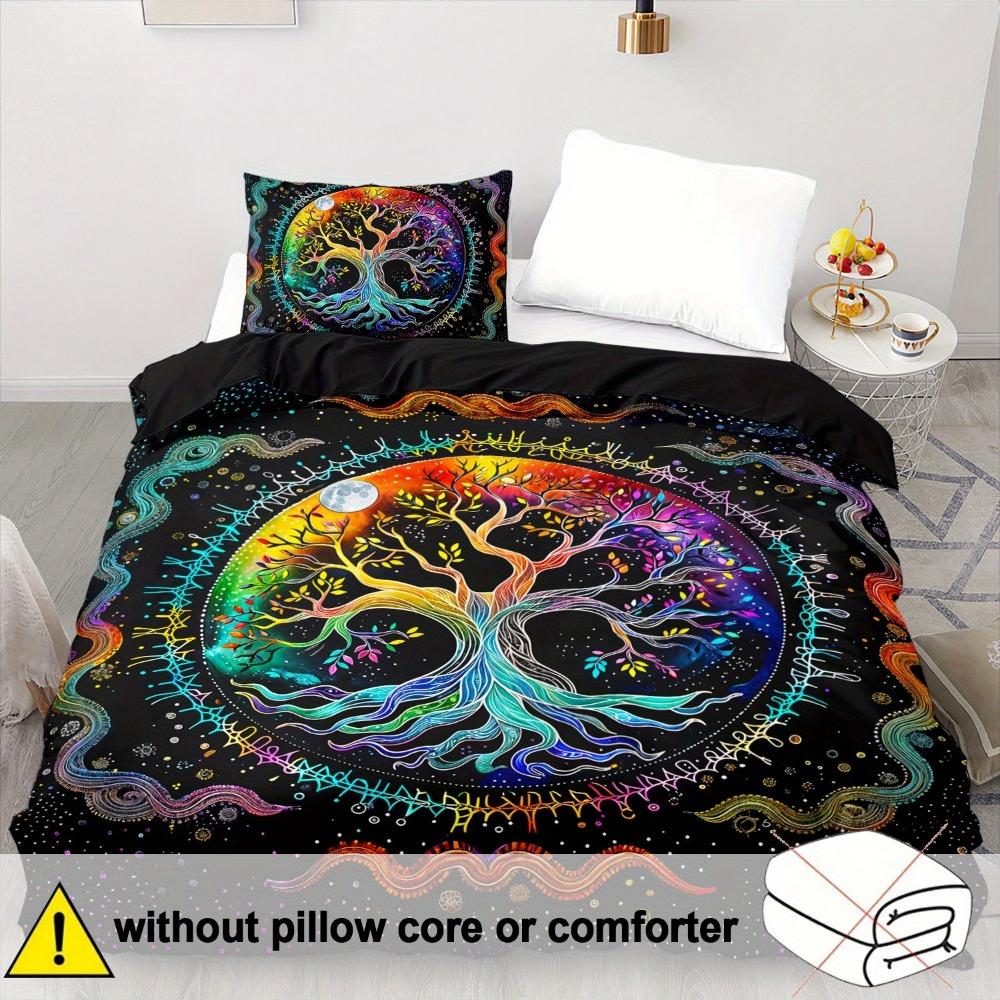 3pcs Colorful Bedding Set Celtic Tree of Life 3D Printed Cozy Soft Duvet Cover King Queen Twin Size Birthday Gift Bedroom Decor