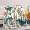 1Pc Cute Cartoon Print Flannel Blanket, High quality Comfortable for All Seasons, Home Decor, Warmth and Comfort, Perfect for Christmas Gifts W48