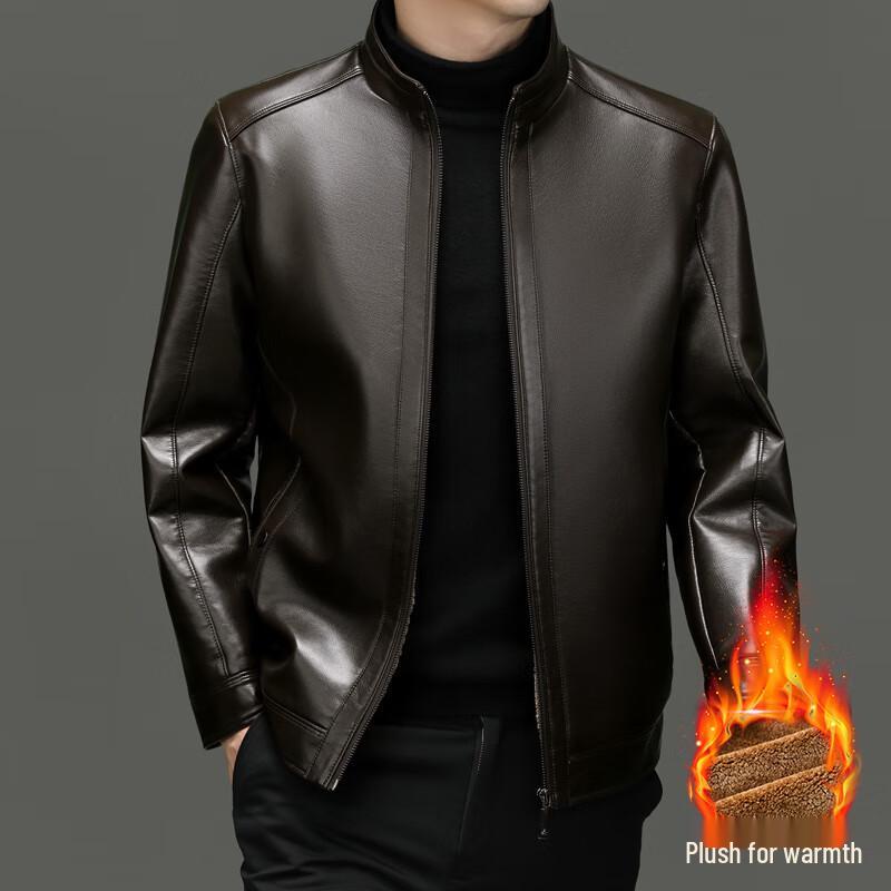 

Fengmao Men s Warm Fleece Lined Stand Collar Jacket FMDH805 XL (180)
