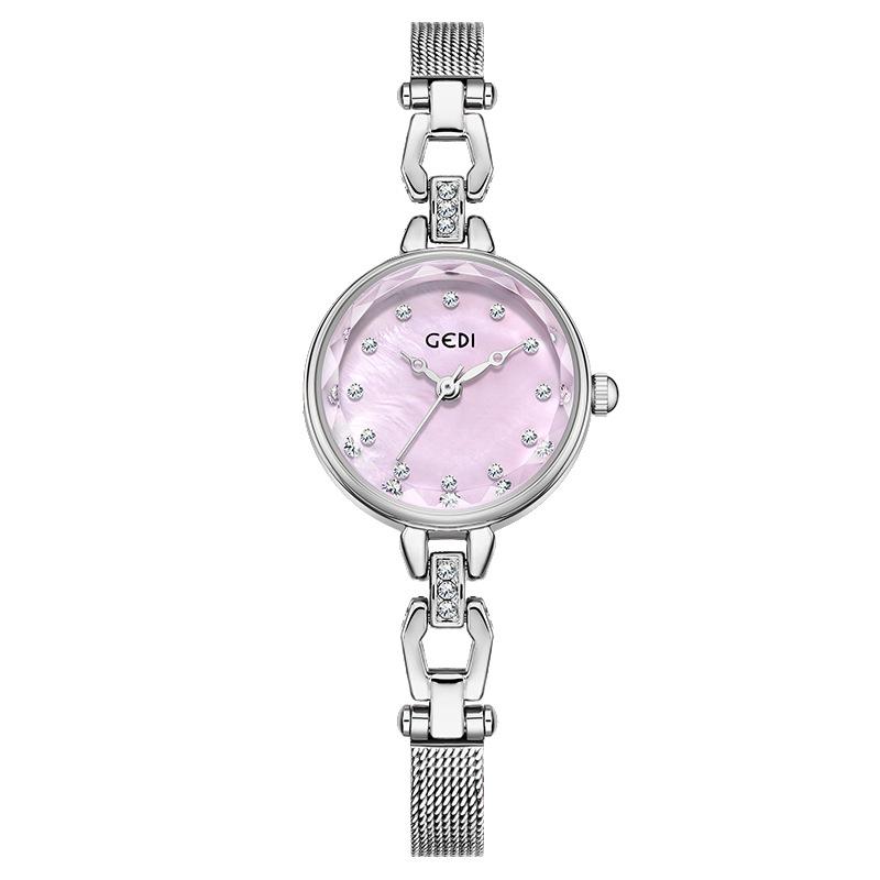 Light Luxury Bracelet Watch, High-End Fritillary Plate Quartz Watch, Women'S Small Stainless Steel With Waterproof Watch