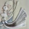 Chinese Style Peace Buckle Lotus Double Color Tassel Fringe Trim Beaded Sewing Accessories For Hanfu Waist Pendant