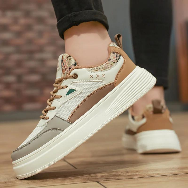 Mode Skateboard Ventilerande Herrskor Skor för Män Casual Sneaker Sport och Fritid Loafers Halkfria Vår och Höst Nya