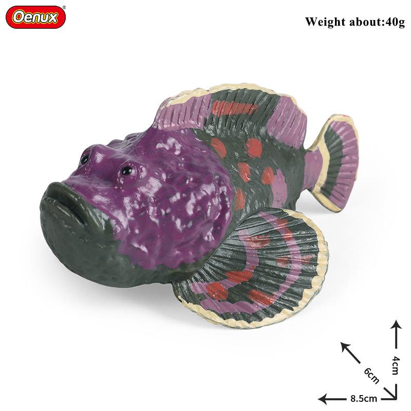 Oenux Meeresleben Modell Clownfisch Lachsbarsch Meerestier Spielfiguren PVC Hohe Qualität Bildung Miniatur Strand Kinderspielzeug