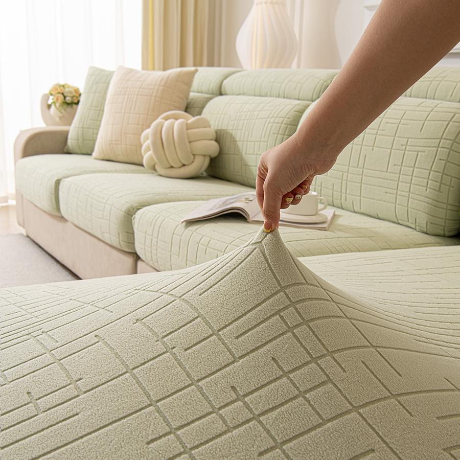 

Polar Fleece Jacquard Water Pattern Sofa Cover, Easy To Clean, Decorative Living Room Sofa, Available In All Seasons, Suitable for a Variety of Sofas Headrest cover