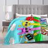 Sprunki Game Flannel Blanket Pinki Raddy Simon Funny Throw Blankets for Home 200x150cm Bedspread,