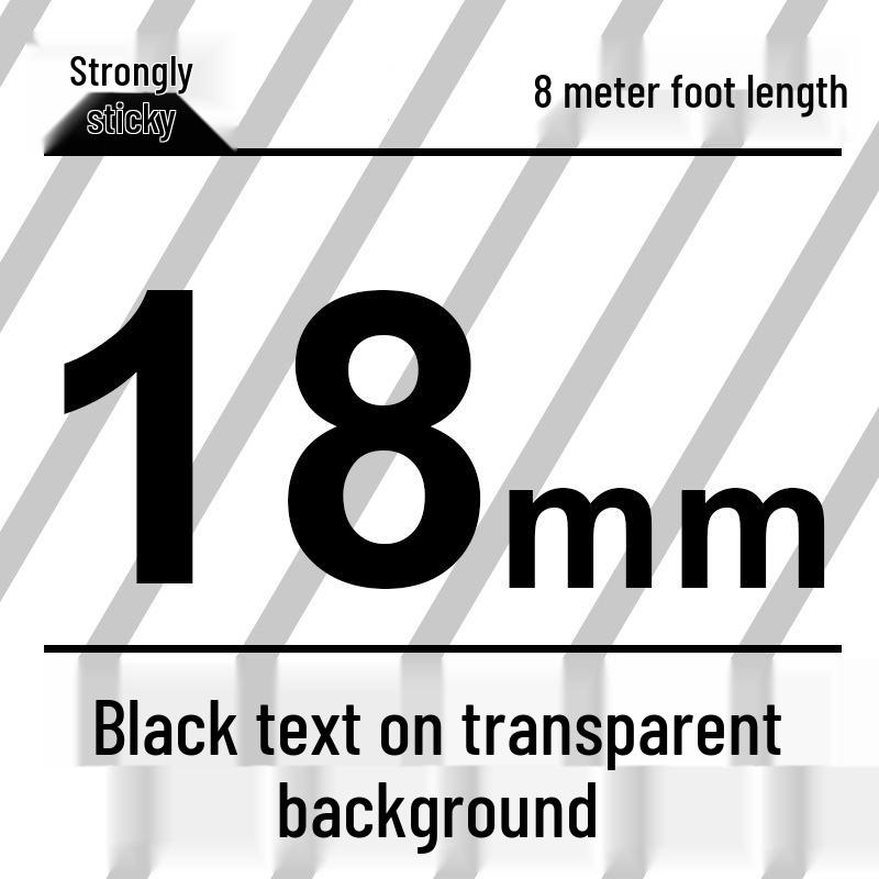 Compatível Fita para Rotulador Brother 12mm: PT-E100B/D210/D450/115B, Autoadesivo Laminado