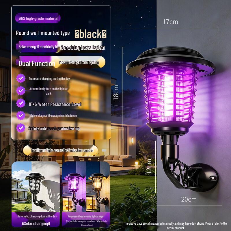 HEIXIE Outdoor Solar Mosquito & Insect Killer Lamp