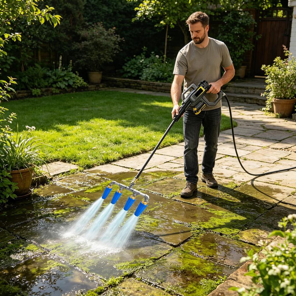 Hochdruck Wasserschlauch Düse Quad Rostbeständig Ergonomischer Wasser Sprüher Schnellverschluss Gartenschlauch Düse Für Autowäsche
