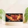 D Flat Car Plate Cover and FrameDecoration OnlyFlaming Rose and Butterfly Decorative Front CoverDecorative License Plate