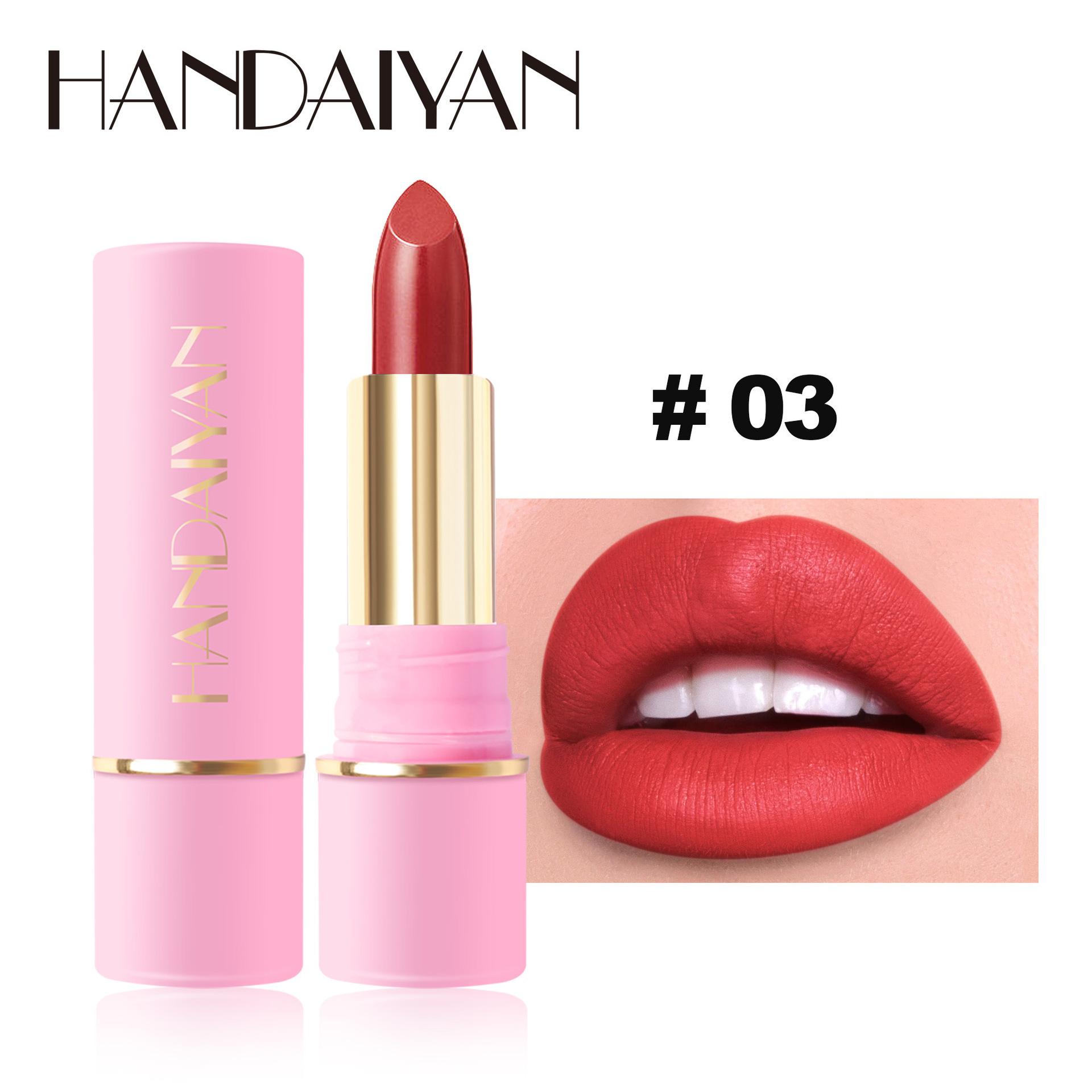 

HANDAIYAN Libje Sûnder Dipping Cup Lipstick 10 Kleuren Ien -tylige Matlippenstift Kleur Hyurizing 03