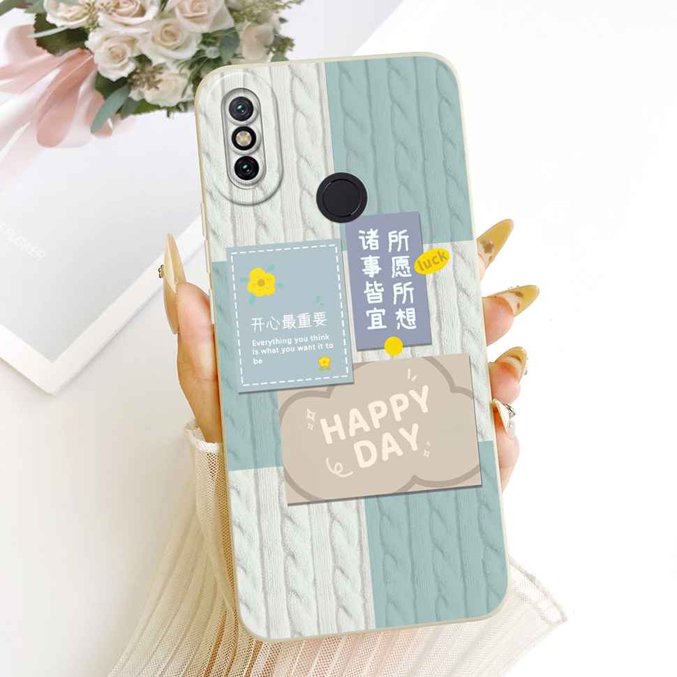 For Xiaomi Mi A2 Case Cute Cartoon Cat Flower Silicone Back Cover For Xiaomi Mi a2 MI 6X M1804D2SG M1804D2SI Phone Shell Bumper