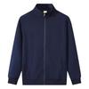 Unisex Korean Style Zip-Up Loose Jacket - Casual Solid Color Outerwear, Plus Size Available