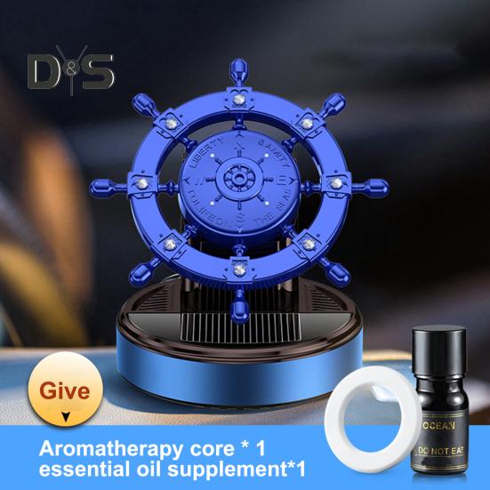 Car 360 Solar Aromatherapy Power Degree Rotation Air Freshener Car Accessories Interior Creative Helm Shape Auto Air Purifier