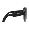 Prada Logo Letter Decoration Alloy Pilot Sunglasses Men's Silver