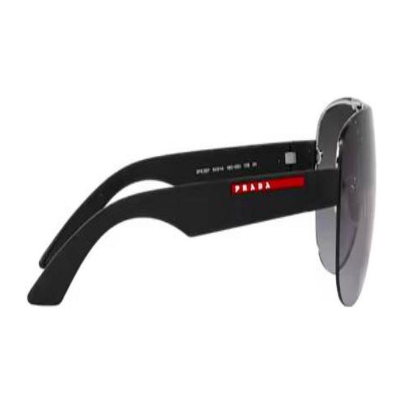 Prada Logo Letter Decoration Alloy Pilot Sunglasses Men's Silver
