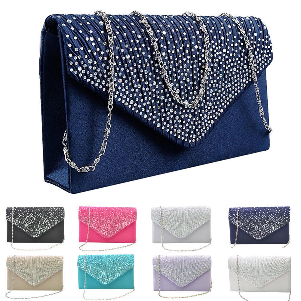Buy Women Glitter Shimmer Clutch Bag Ladies Wedding Party Prom Glamour