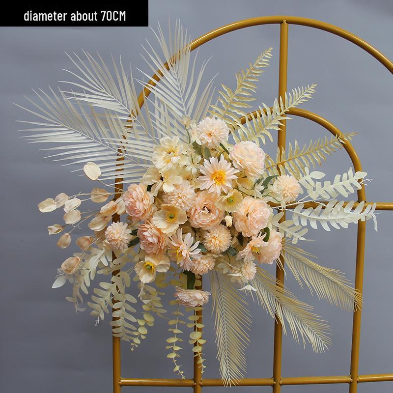 Blue Artificial Flower Row for Wedding Aisles and T-stage Decorations