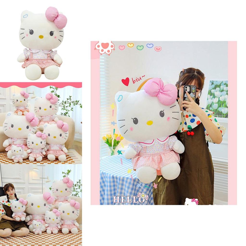 Cute Kt Cat Plush Toy Soft Stuffed Animal Doll Wholesale Gift For Birthdays