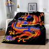 Dragon Blanket 3D Printing Animal Art Soft and Comfortable Sofa Bed Bedroom Decorative Bedspread Travel s