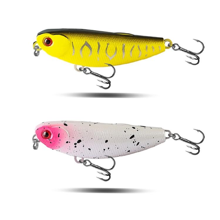 5.5cm 5.6g Hard Baits Walk The Dog Artificial Baits Topwater Pencil Popper Fishing Lures with Hook 5pcs