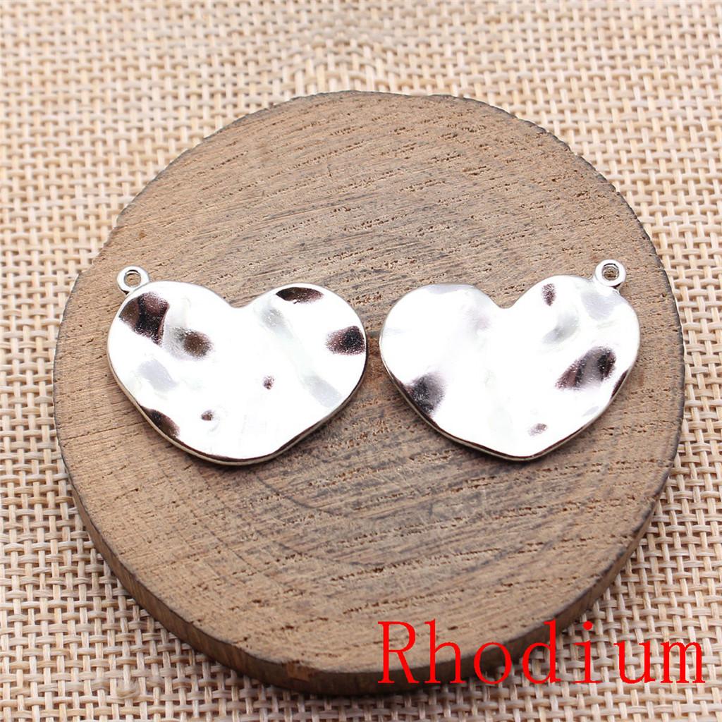 Big Heart Shaped Charms Pendant For Bracelet Necklace Jewelry Making Craft Findings