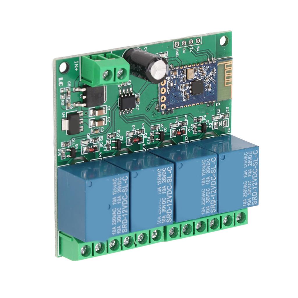 Modul Releu Bluetooth cu 4 Canale Telecomandă Capacitate Puternică Anti-Interferențe pentru Casă Inteligentă