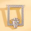 Flower Vase Necklace Brooch Retro Photo Frame And Vase Pendant Necklace Dried Flowers Holder Brooch Jewelry Gift for Women Mom Wife
