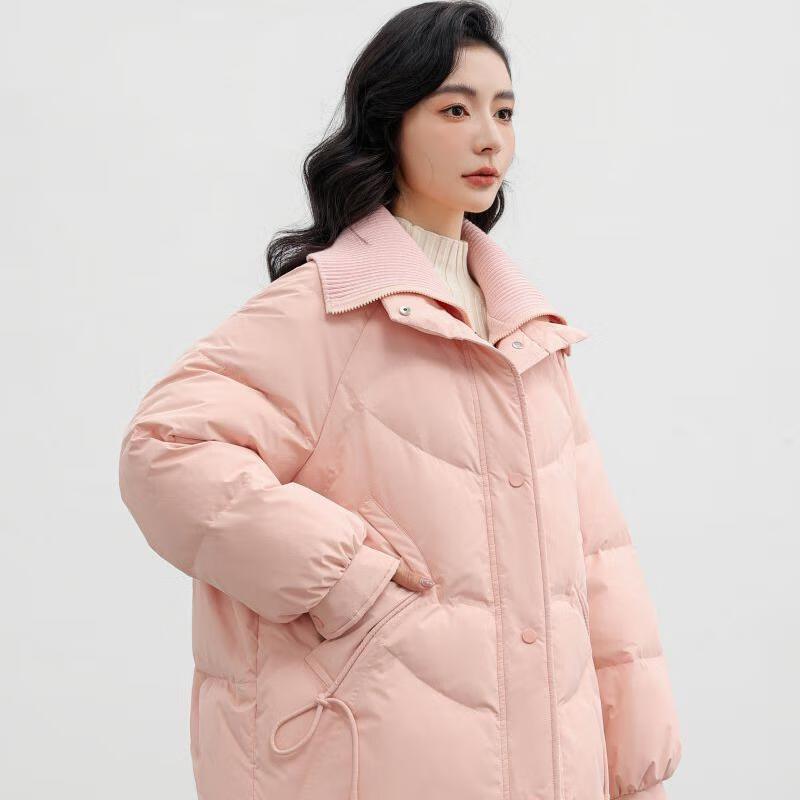 

Women s Knit Patchwork Short Down Jacket S-L