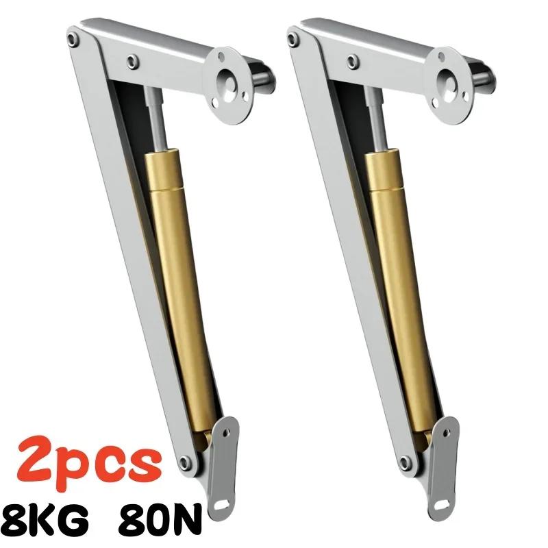 2Pcs Heavy Duty Gas Struts,60N-200N Soft Close Lid Support Hinges,Lid Stay,Gas Shocks Springs, Auto Slow Lowering Lid Lifters
