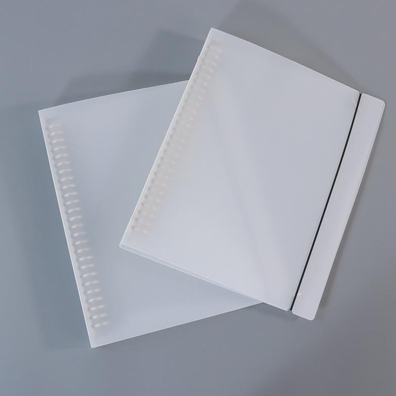 B5 26-Hole Large-Capacity Frosted PP Binder Cover & Refill Notebook Folder