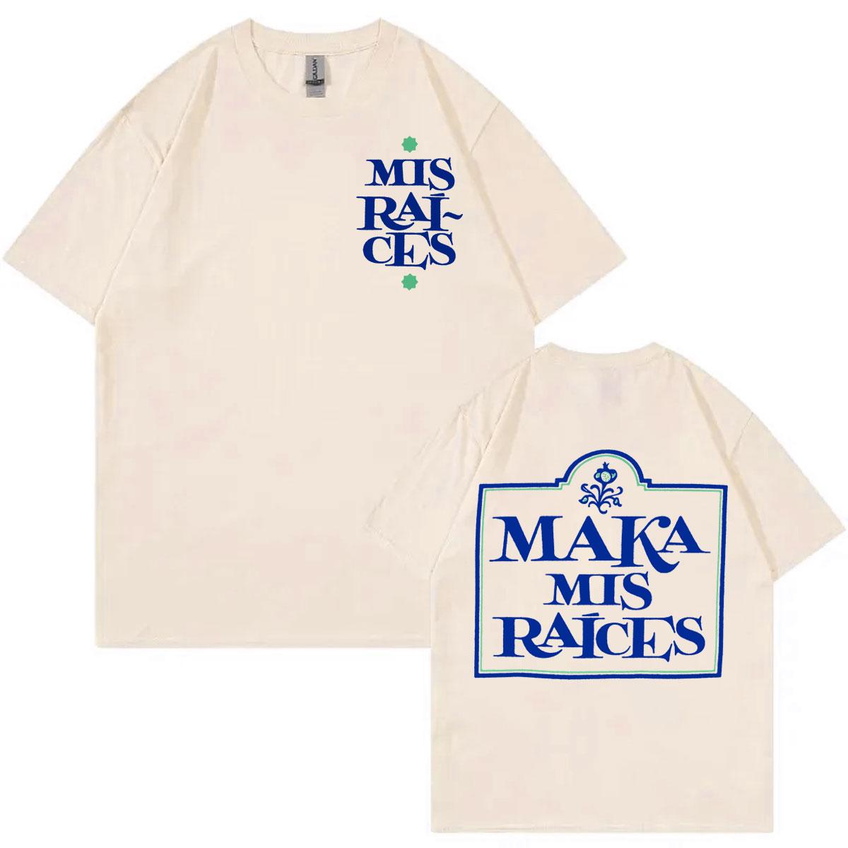 

Футболка с надписью Rapper Maka Mis Raíces 2025 Tour Merch для мужчин и женщин, модные футболки в стиле хип-хоп большого размера, летняя футболка из высококачественного хлопка XXXL