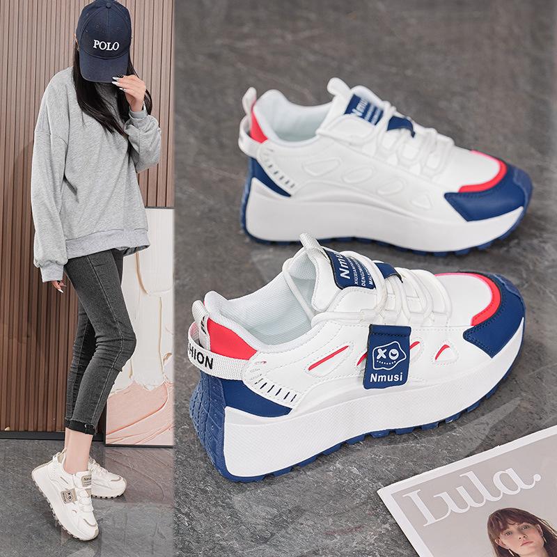 2025 Autumn Women's Casual Hidden Heel Chunky Sole Korean Style Dad Sneakers