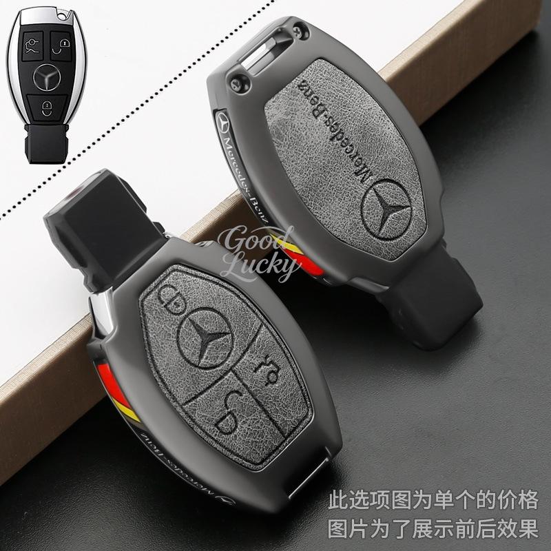 AABDX1 Metal Car LOGO Remote Key Case Cover for Mercedes Benz A B C E Class GLS GLA GLK GLC CLS CLA AMG W204 W205 W212 W463 W176
