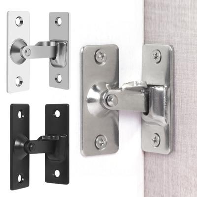 Door Hasp Latch Rustproof Corrosion Resistant Easy Assembly Mini Size 90-Degree Door Latch Sliding Door Lock Latch